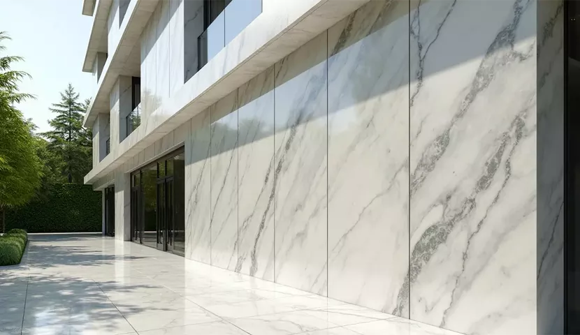 سنگ چینی یا کریستالی برای نما ساختمان 